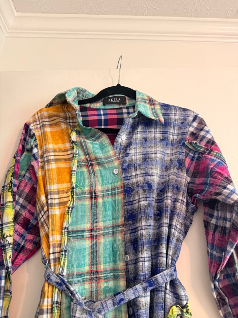 AKIRA Star Of The Show Plaid Maxi Dress SIZE: S/M - Picture 9 of 12